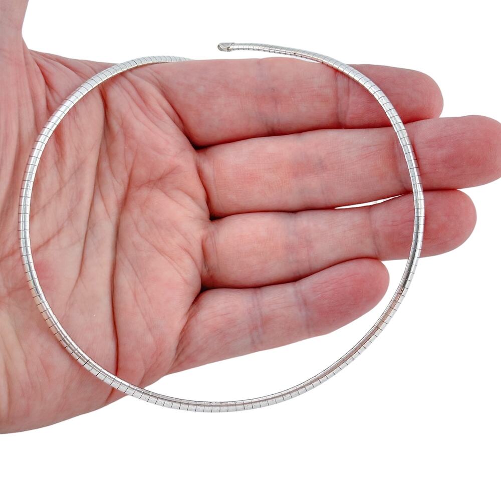 Vintage Italain Sterling Silver 925 Omega Necklace 16"